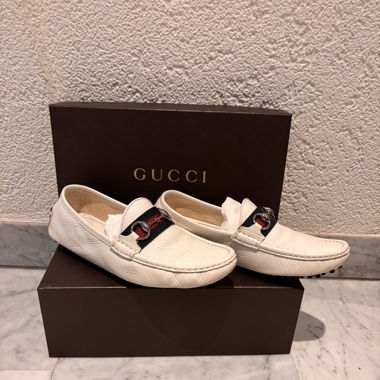 Mocassin Gucci blanc 