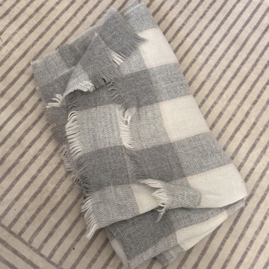 Grey Check Scarf