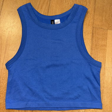 Crop-top bleu foncé