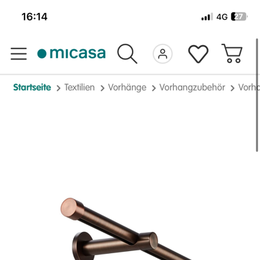 Micasa Vorhangstange Bronze