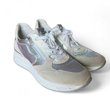 Chaussures NeroGiardini gris et argent, taille 39
