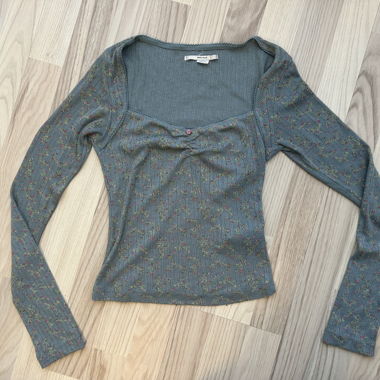 Long-Sleeve Blouse with Pattern