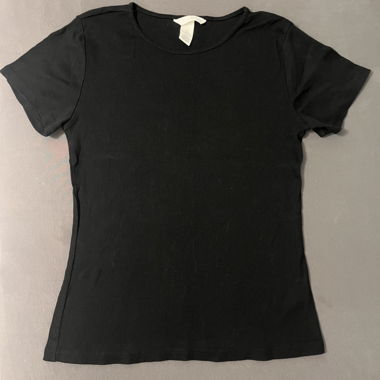 T-shirt nero a coste H&M taglia L