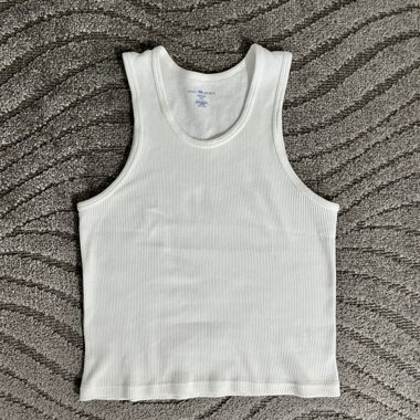 Brandy Melville - Canotta a coste bianca taglia unica (XS)