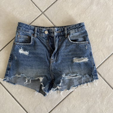 Bershka High Waist Denim Shorts