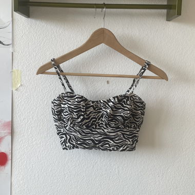 Crop top zebrato