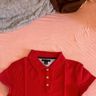 Polo TOMMY HILFIGER femme rouge - porté 1x