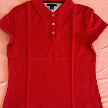 Polo TOMMY HILFIGER femme rouge - porté 1x