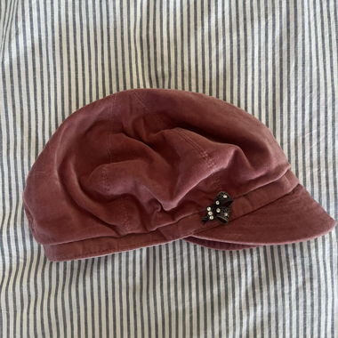 Cappello da panettiere in velluto rosa