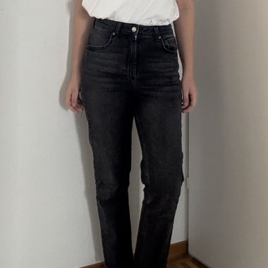 Jeans noirs taille haute Giba