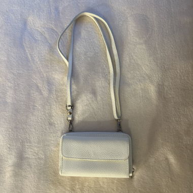 Sac bandoulière en cuir blanc