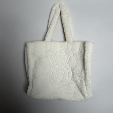 Tote bag en teddy blanc