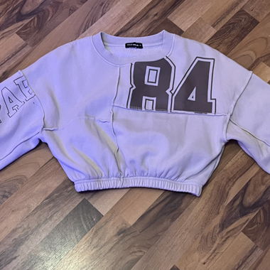 Cropped Sweatshirt mit 84-Print