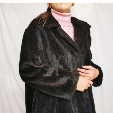 100% wool fur vintage coat