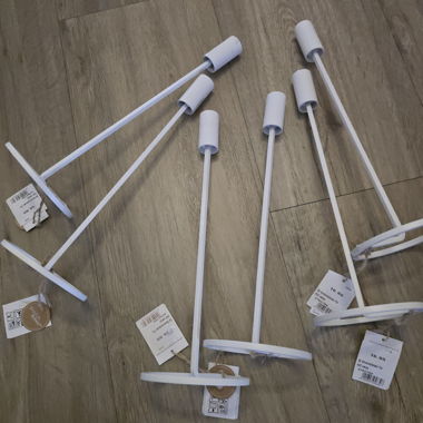 Portacandele Bianchi Nuovi Set 6 Pezzi