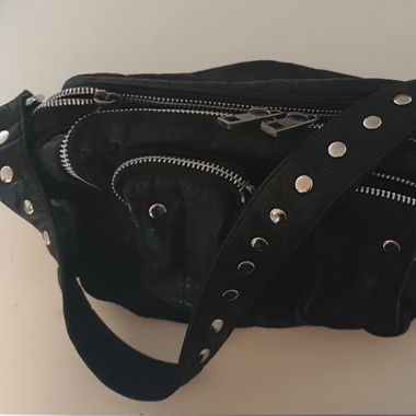 washed leather bag 