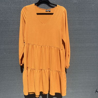 Orange Long-Sleeve Dress