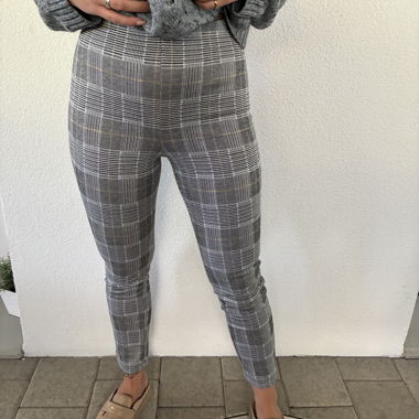Grey Plaid Pants