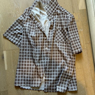Camicia-Tunica a quadri marrone
