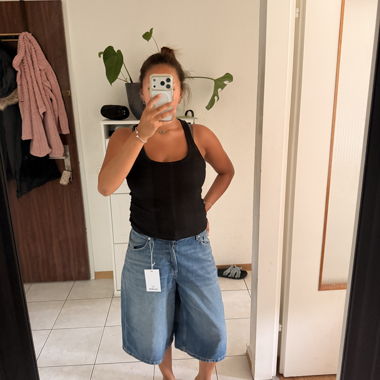 Bermuda in jeans ampio