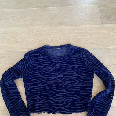 Zebra-Muster Langarmshirt