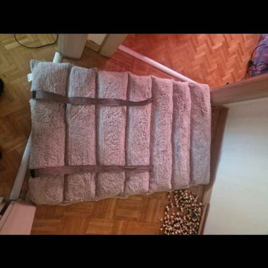 Foldable grey dog floor cushion