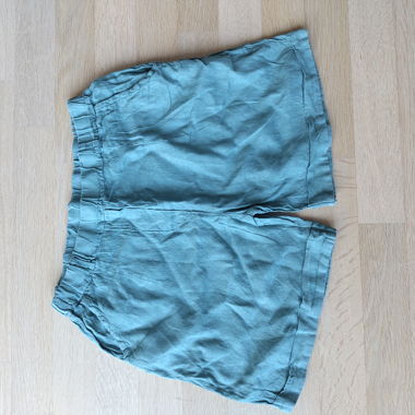 Blauer Leinen-Short