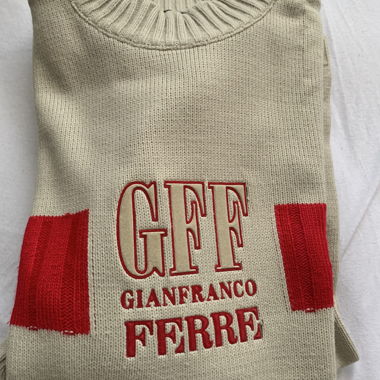 Gianfranco Ferré maglione di lana beige/rosso