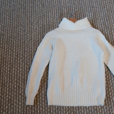 Turtleneck White Jumper