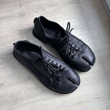 Leder-Tabi Schuhe mit Wabennest, Grösse 44