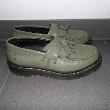 Mocassins en cuir  Dr. Martens vert olive