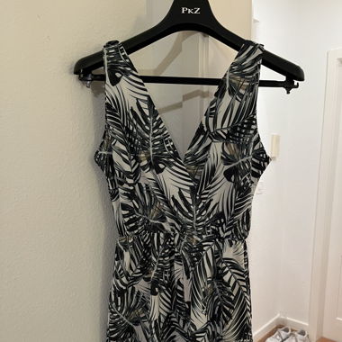 Monstera-print kleid 