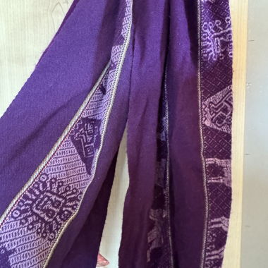 Écharpe en alpaga lilas