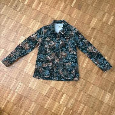 Giacca di jeans bohémien multicolore