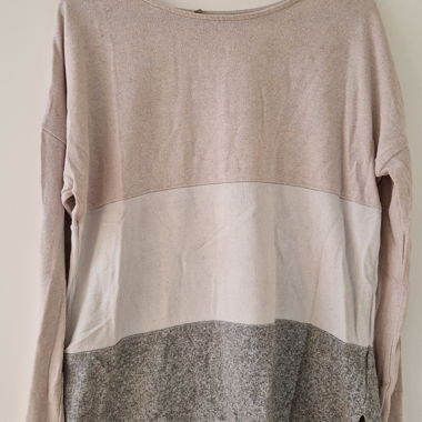Long-sleeve sweatshirt in beige melange