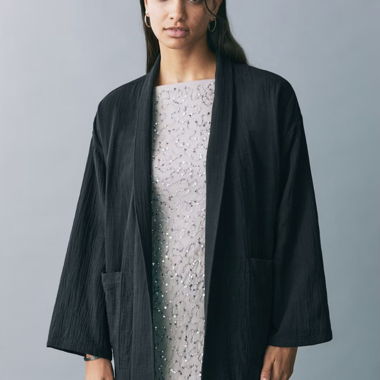 Black Summer Jacket / Kimono Jacket from MANGO