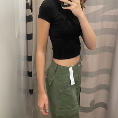 Pantalon cargo Bershka vert