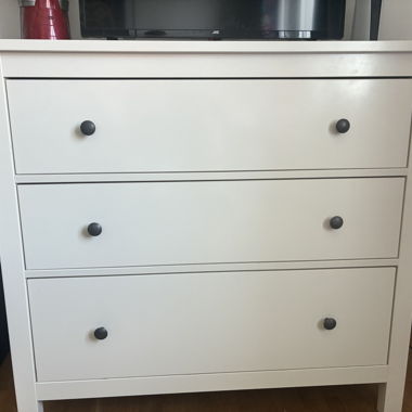 Comò bianco a 3 cassetti