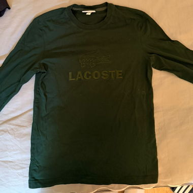 Camicia Lacoste verde maniche lunghe