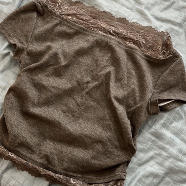 Brown Lace Top