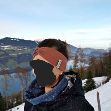 Handmade Stirnband in Farbe altrosa 