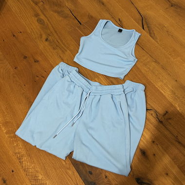 hellblaues Zweiteiler-Set XS