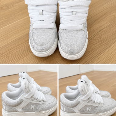 Baskets Amiri blanches brillantes