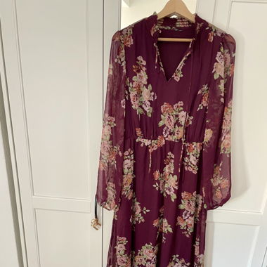Spring Dress with Floral Pattern, Size L
