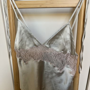 Top Zara in raso e pizzo