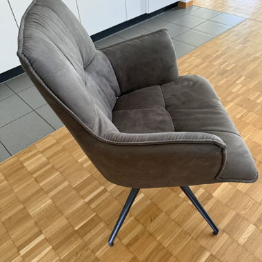 Swivel chair upholstery, brown