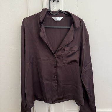 Pajama Top with Silk Effect