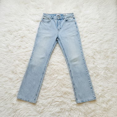 Jean droit bleu clair