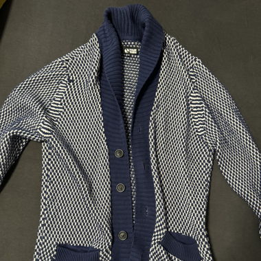 Coat Blue & White
