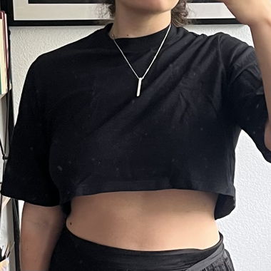 Crop top nero